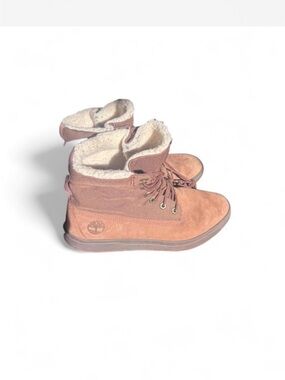 Timberland Tan Faux-Fur Lined Lace-Up Boots